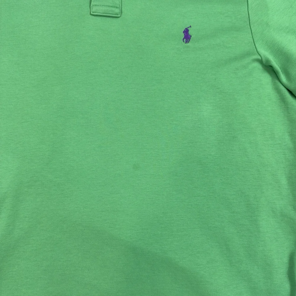 Polo Ralph Lauren Men's‎ XL Green Short Sleeve Polo Shirt Purple Pony Logo